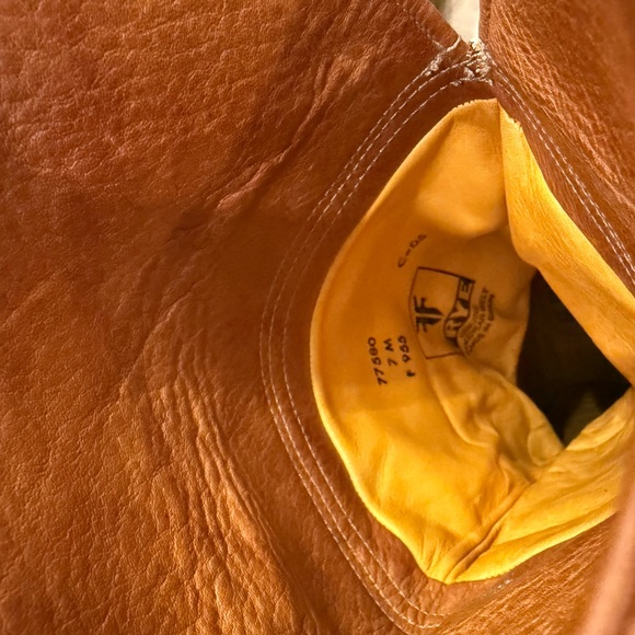 Frye Women's Brown Leather Heeled Boots - Picture 10 of 11